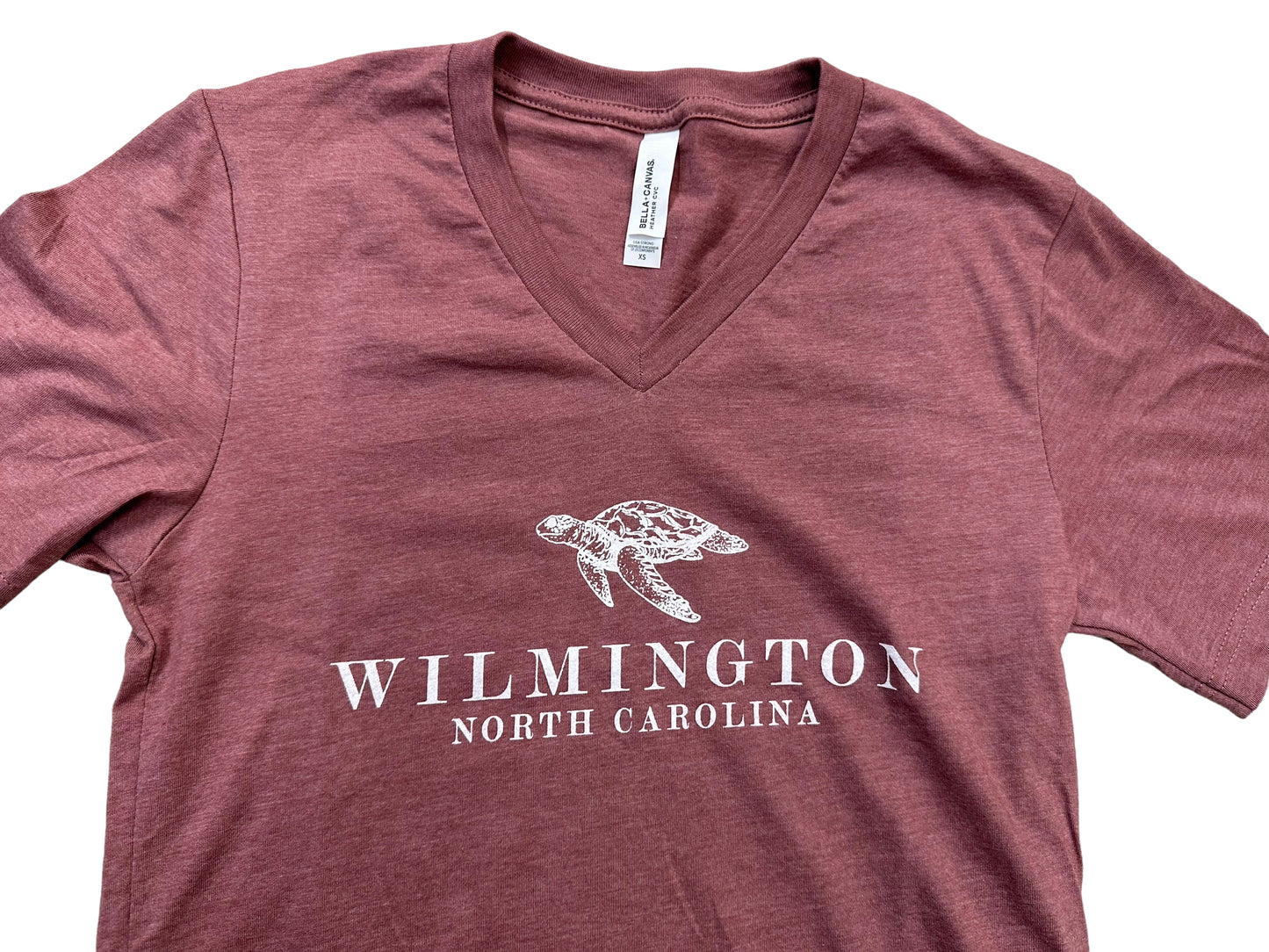 Turtle Wilmington - V-Neck T Shirt - Heather Mauve