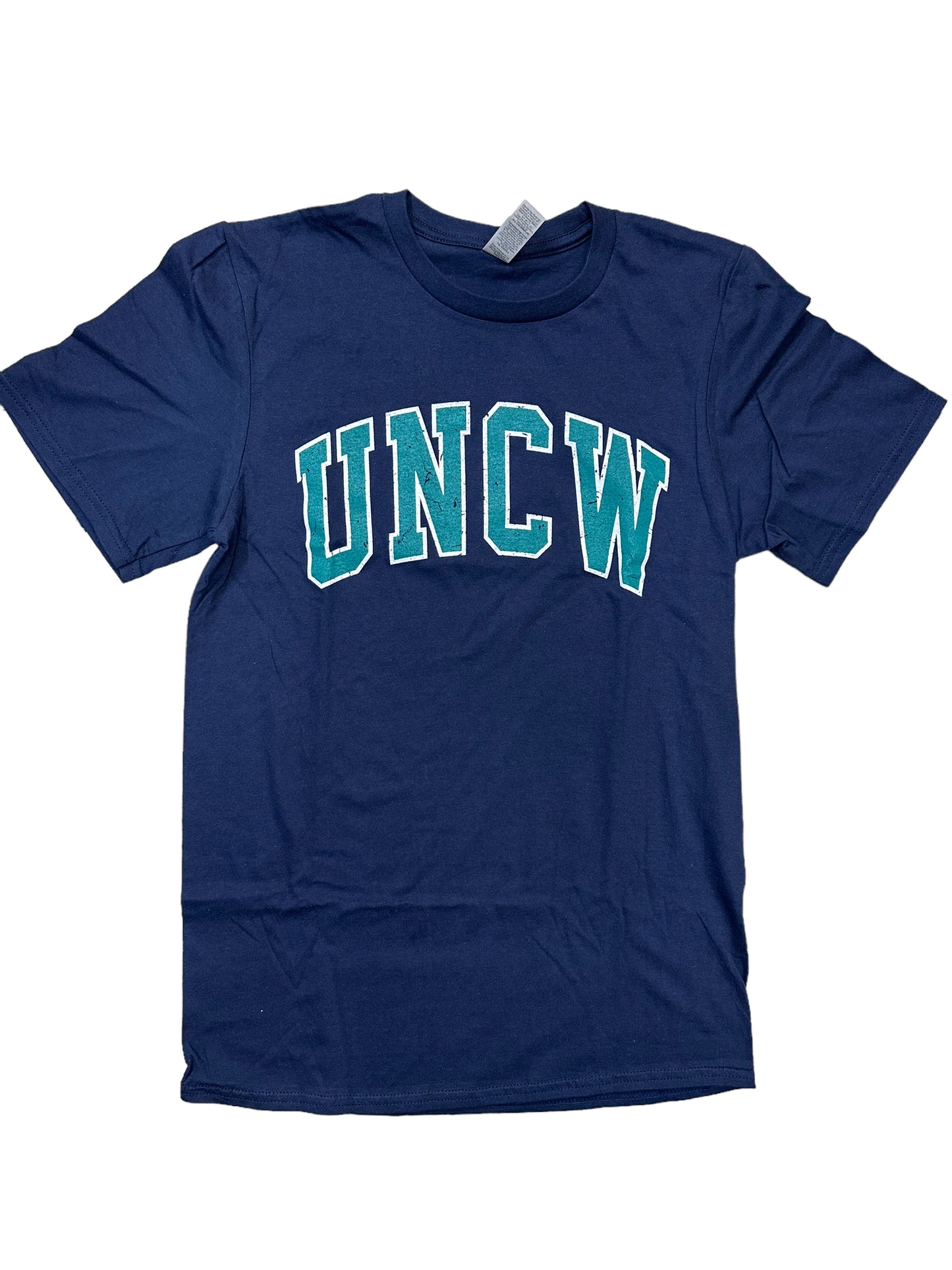 Uncw Block - T Shirt - Navy