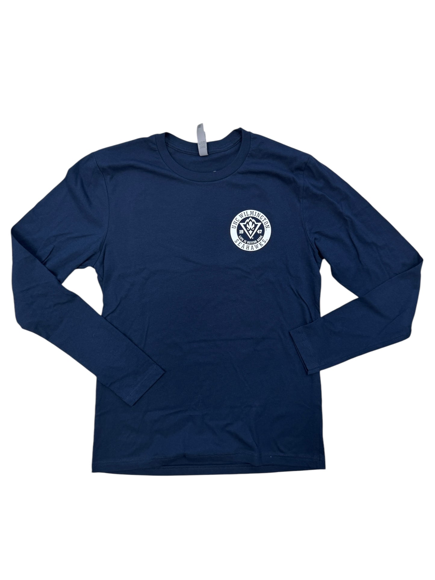 UNCW Seahawks Pier Dog Unc Wilmington - Long Sleeve Shirt - Navy