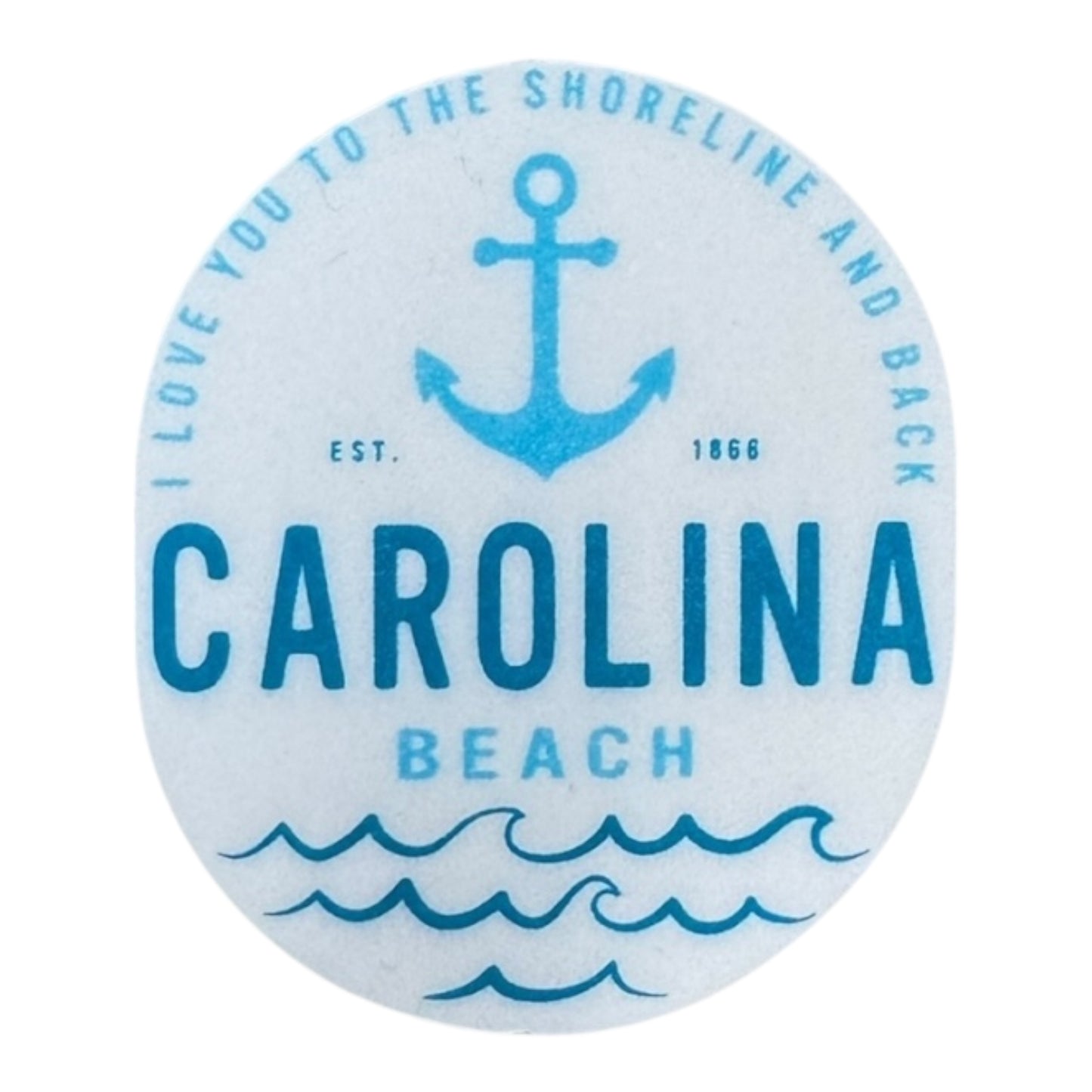 Carolina beach , NC – STICKER ( 2″ X 2″ ROUGHLY )