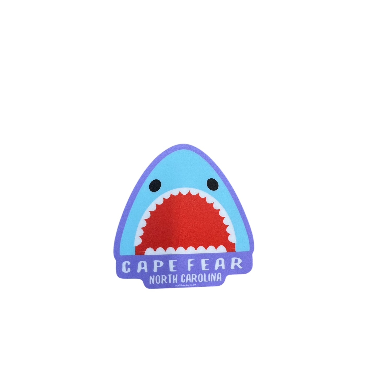 SHARK CAPE FEAR , NC – BIG STICKER ( 3″ X 4 ″ ROUGHLY )
