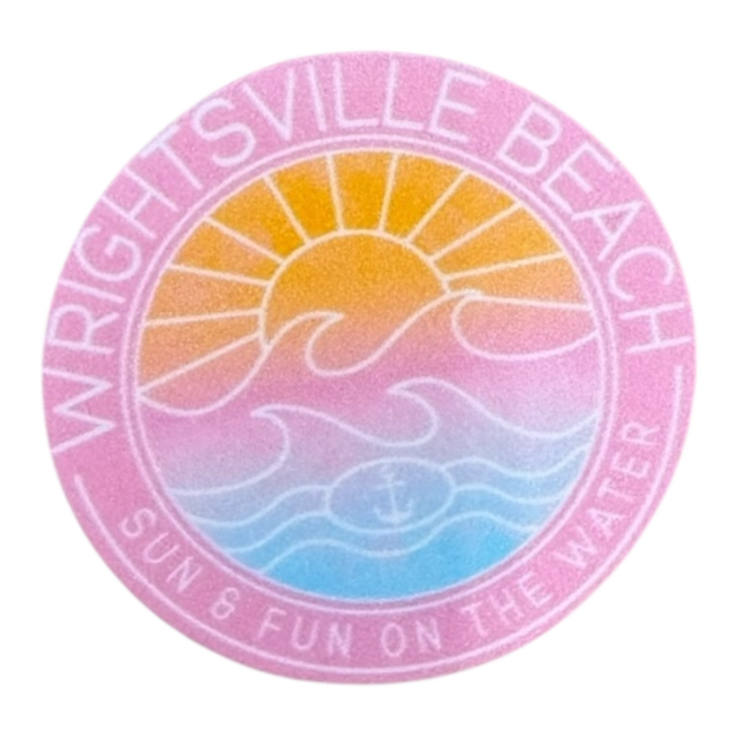 Sun Fun Wrightsville beach , NC – STICKER ( 2″ X 2″ ROUGHLY )