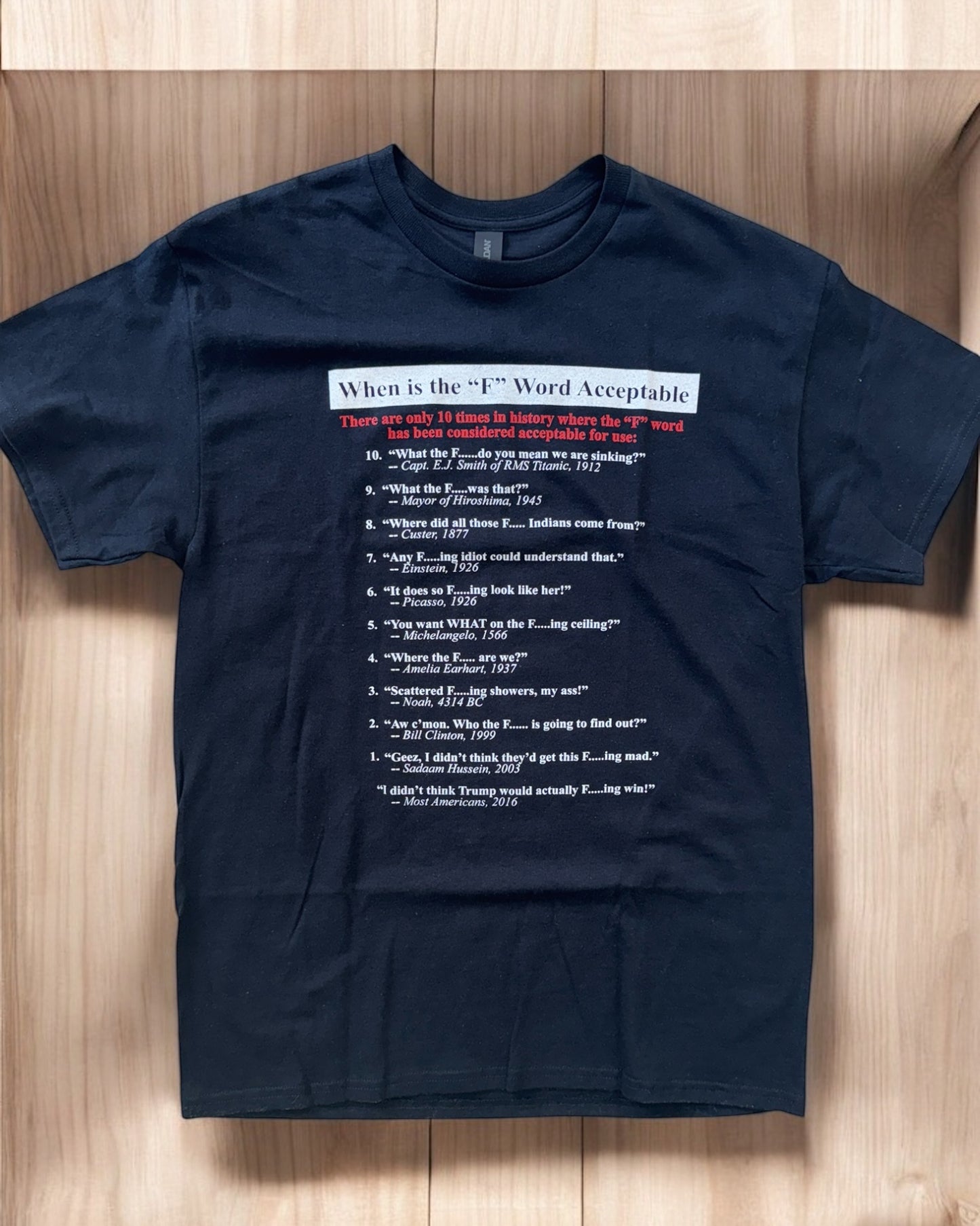 When The F Word is Acceptable - T Shirt - Black