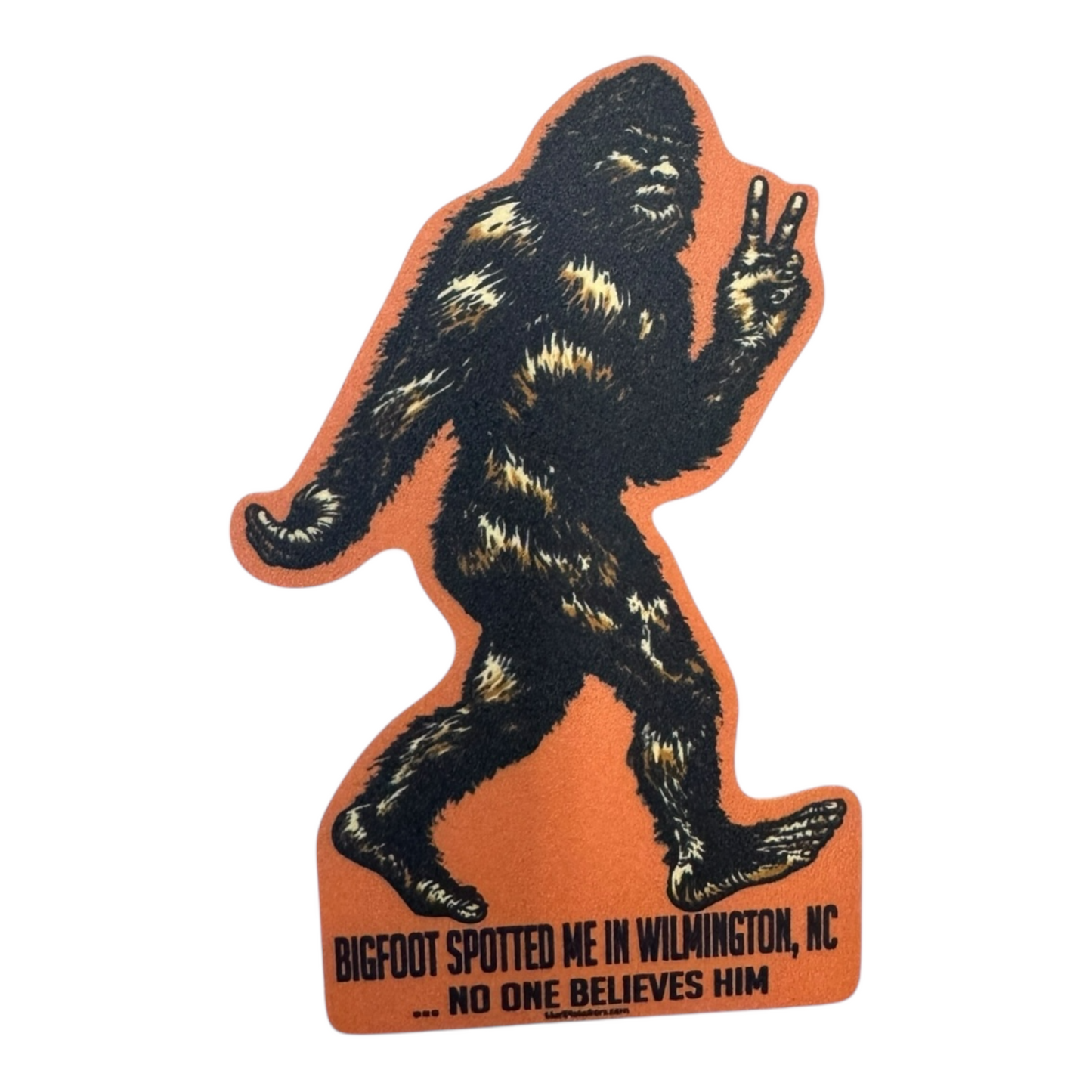 BIGFOOT WILMINGTON , NC – Mini STICKER ( 2″ X 2 ″ ROUGHLY )