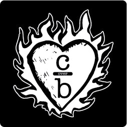 Standard Flame Heart Clothes Over Bros - Decal/Sticker 4"x6"