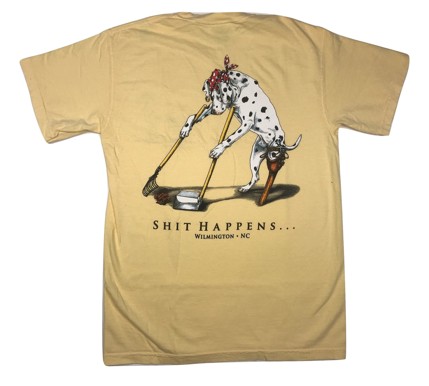 Shit Happens - Sea Dog T Shirt - Butter