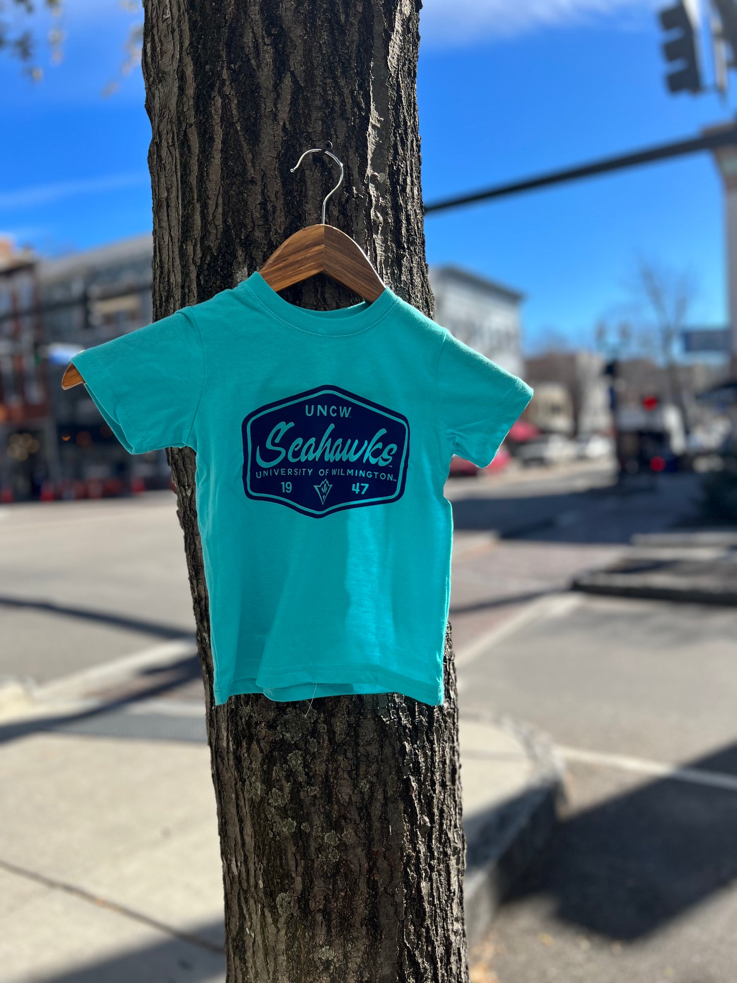 Uncw Seahawks Hex Toddler - T Shirt - Heather Blue