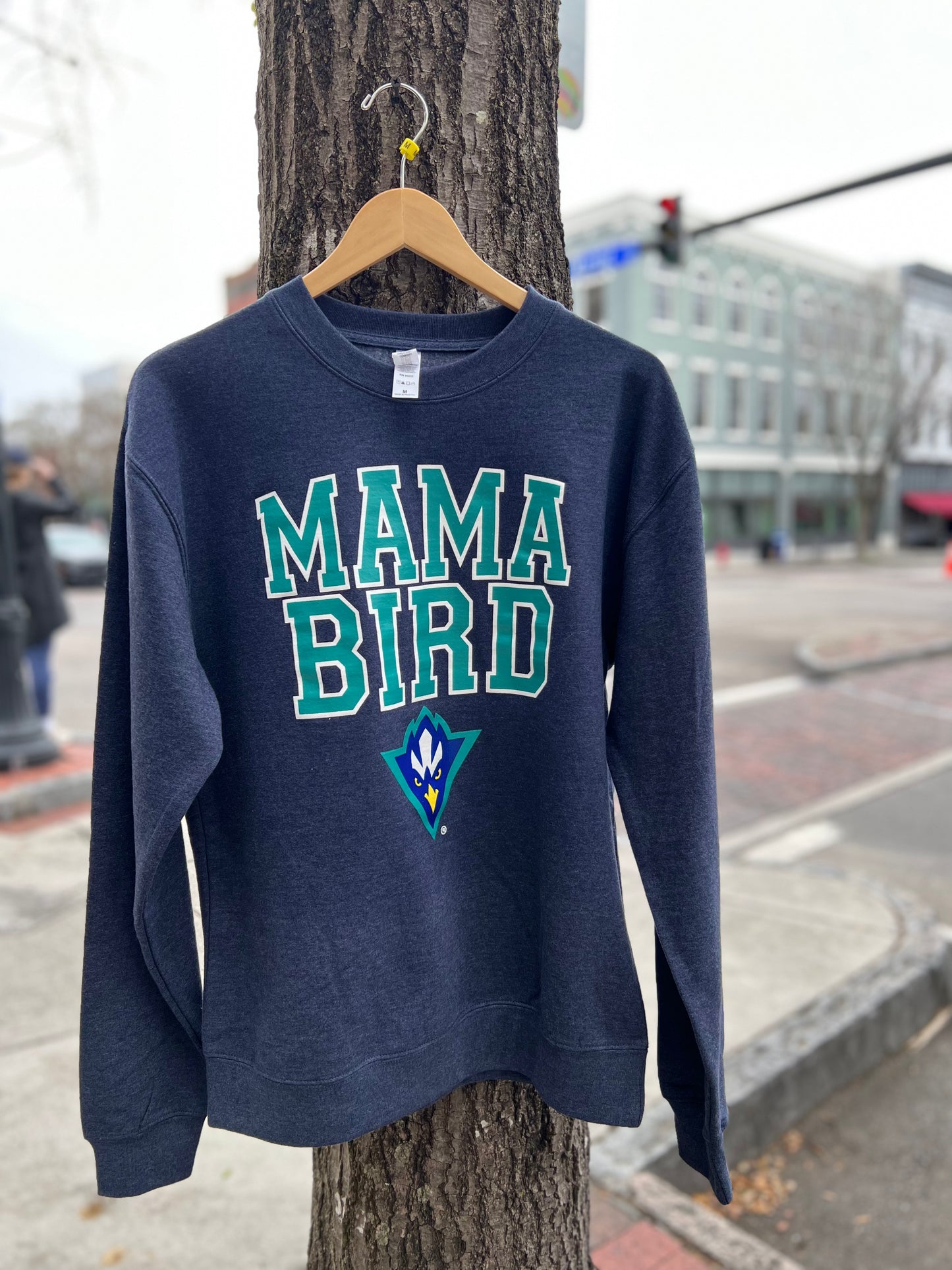 UNCW Seahawks MOM Mama Bird  - Crew Neck - Navy