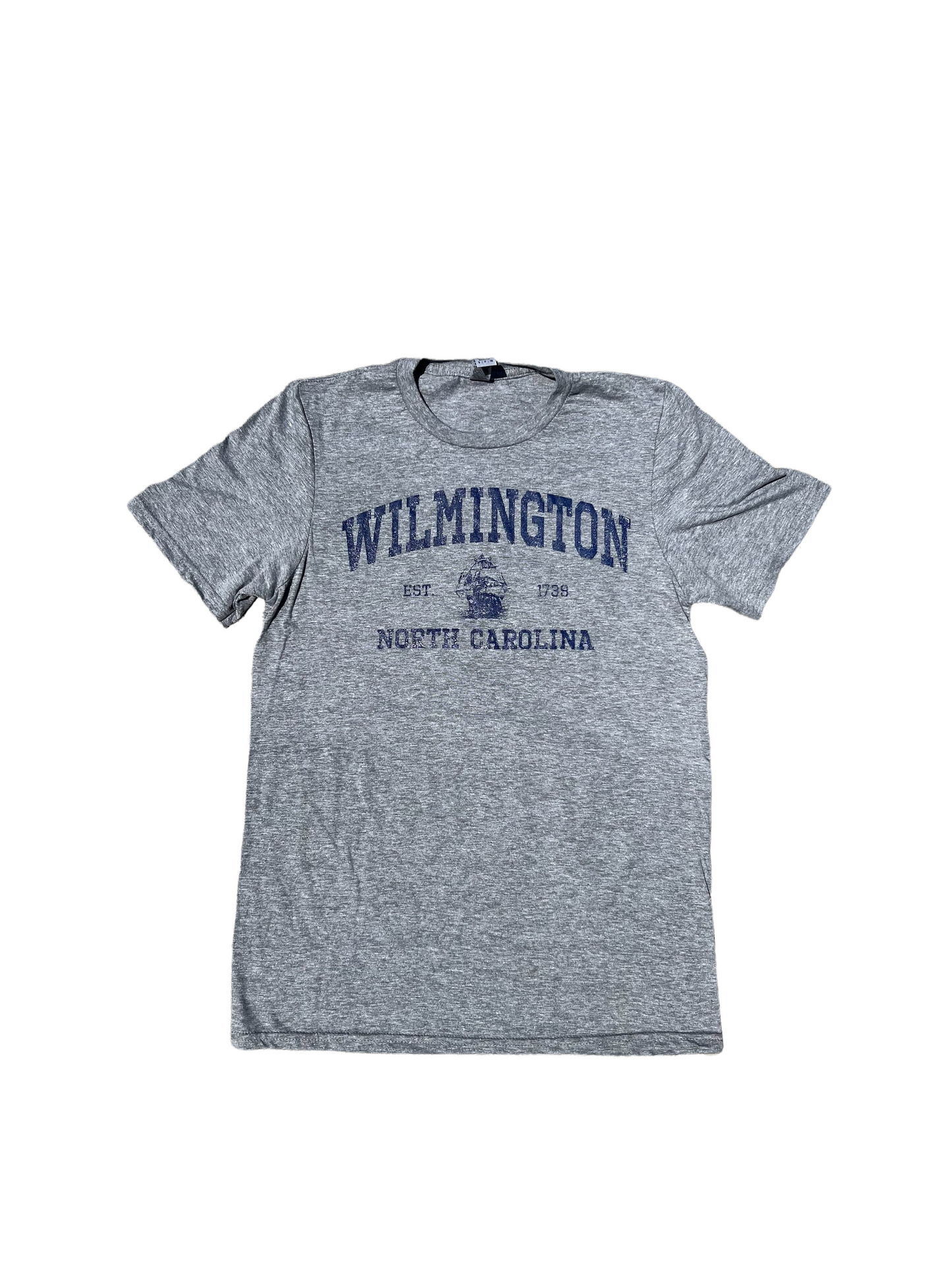 Wilmington NC Basic Boat - T Shirt - Graphite Heather