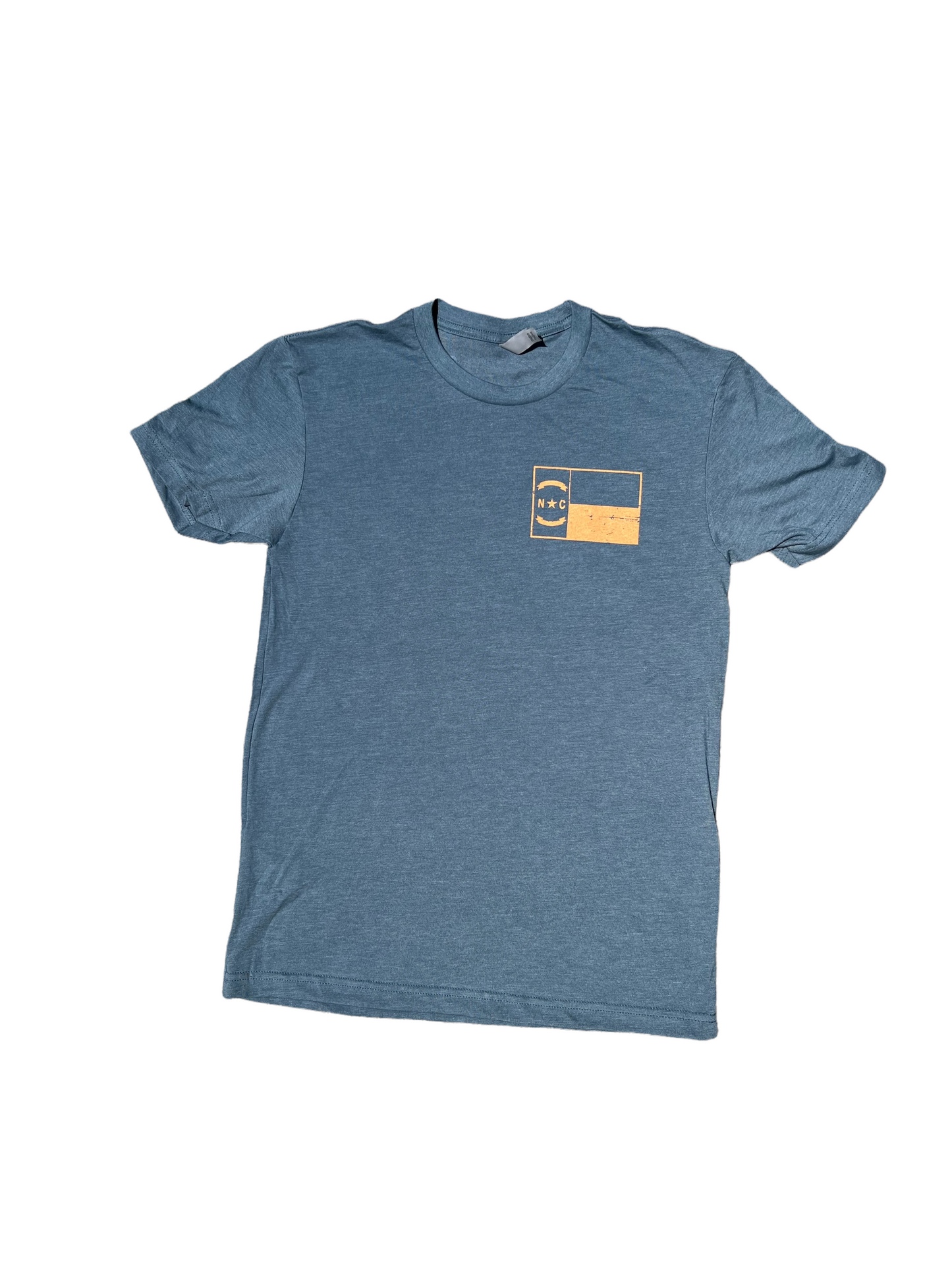 NC Flag - T Shirt - Heather Slate Blue