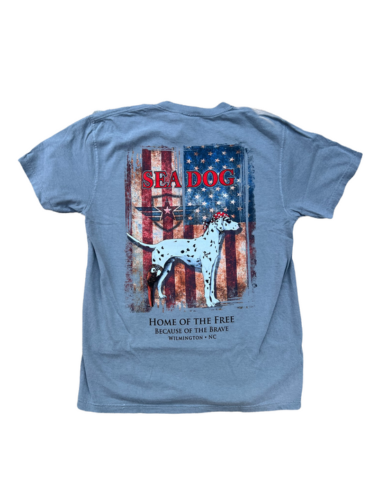 Home Of the Free Seadog - T Shirt - Grey
