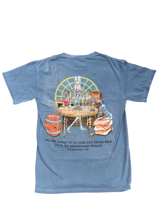 Drink Till We Understand Women - Sea Dog T Shirt - Grey