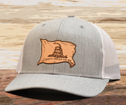 Dont Tread On Me – Richardson Trucker Hat – Heather Grey / White