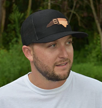NC Outline -Richardson Trucker Hat – Black / Black