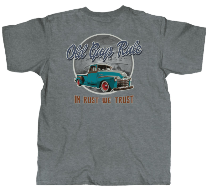 In Rust We Trust – T Shirt – Graphite Heather