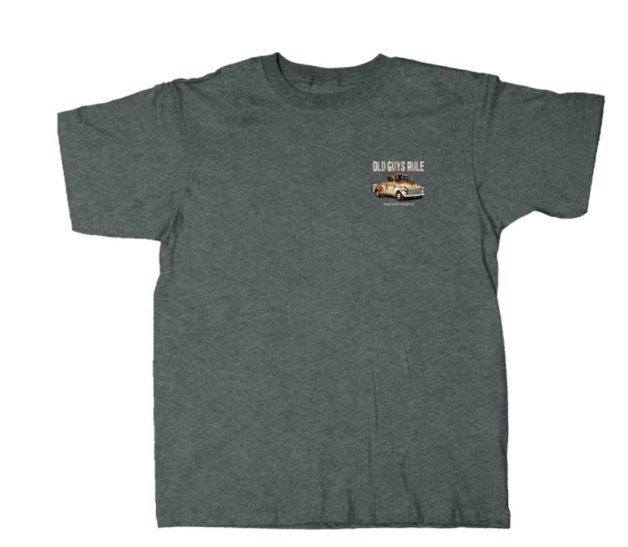 Respect The Rust Truck – Old Guys Rule T Shirt – Dark Heather