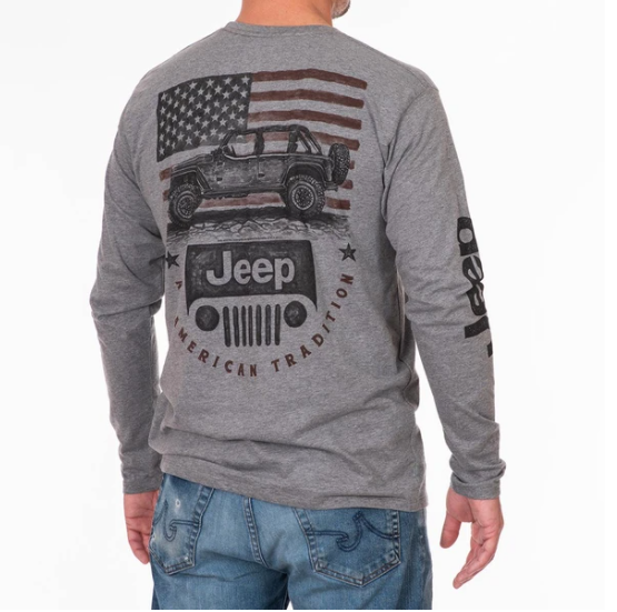 JEEP An American Tradition - Long Sleeve Shirt - Graphite Heather