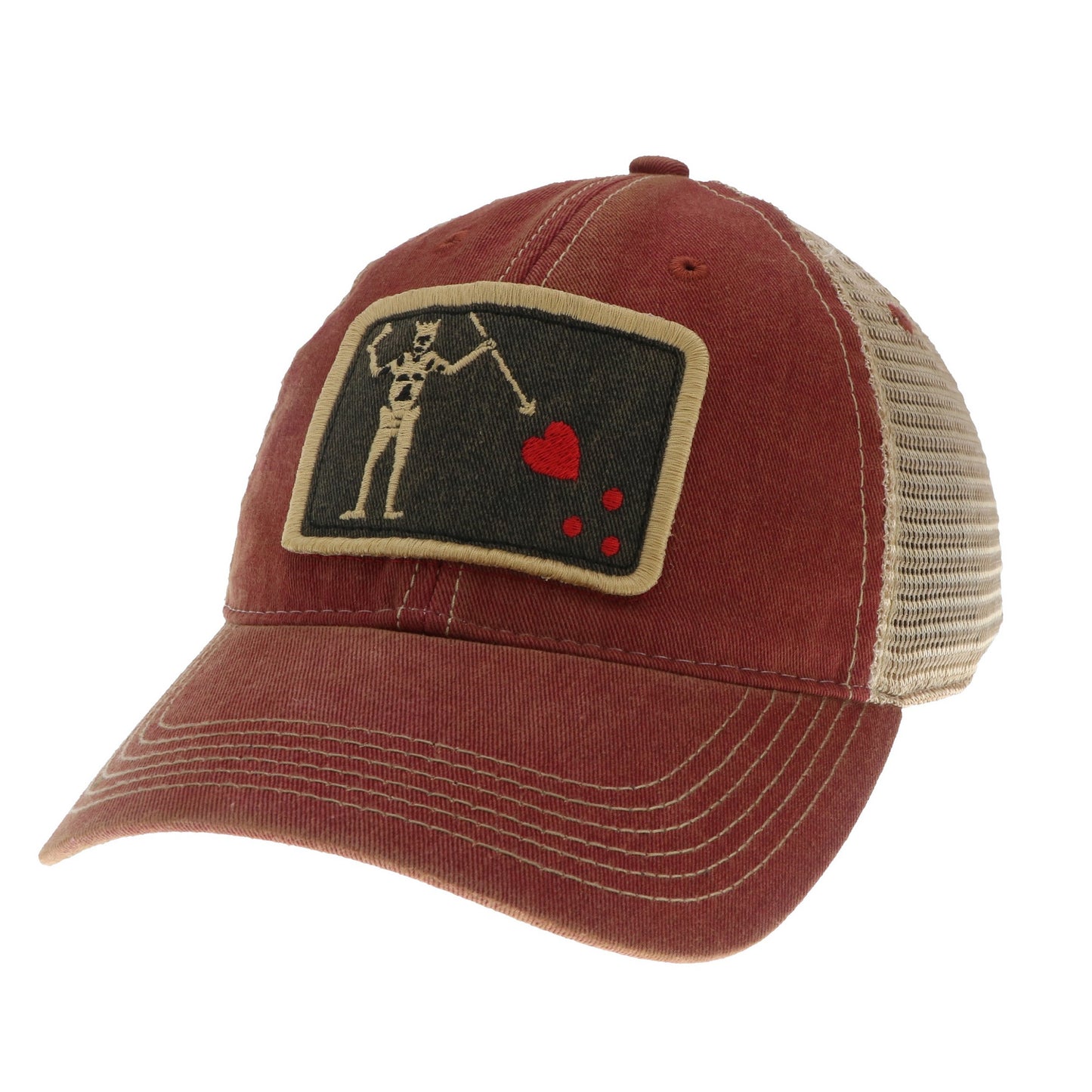 Black Beard Pirate -OFA Trucker Hat – Cardinal