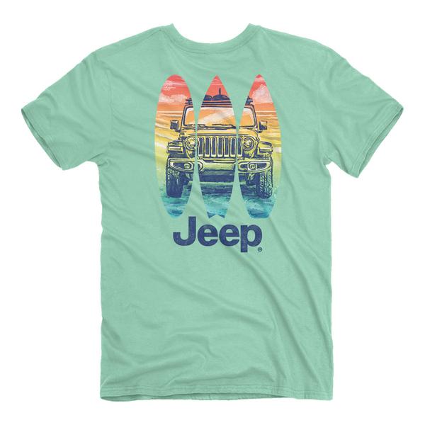JEEP – Surf Boards – T Shirt – Celadon