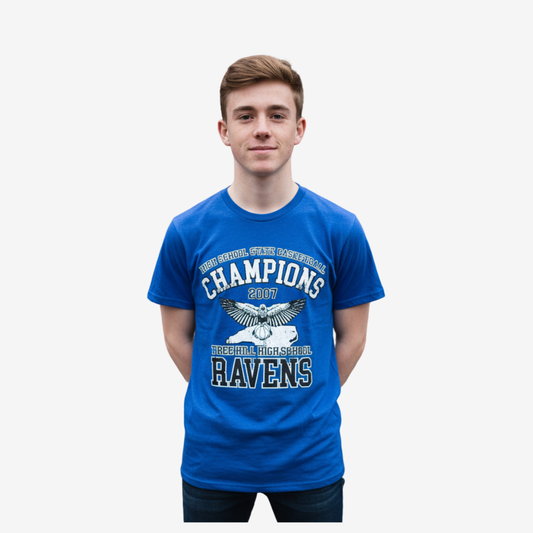 Tree Hill Ravens High school Champions One tree Hill – T Shirt – Royal