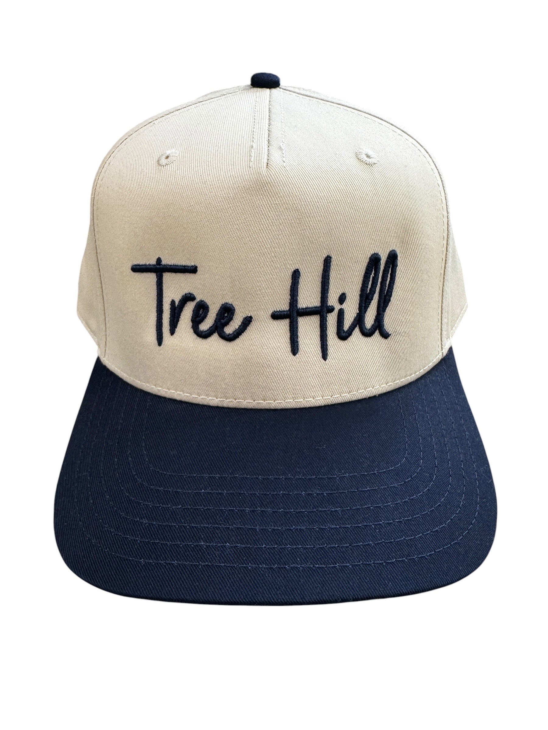 Tree Hill Script Hat - Natural/ Navy