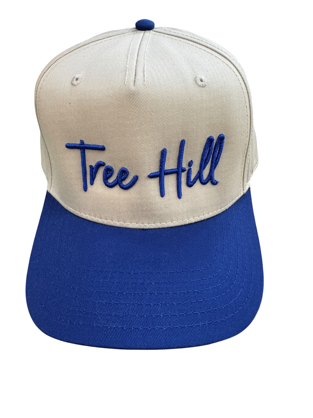Tree Hill Script Hat - Natural/ Blue