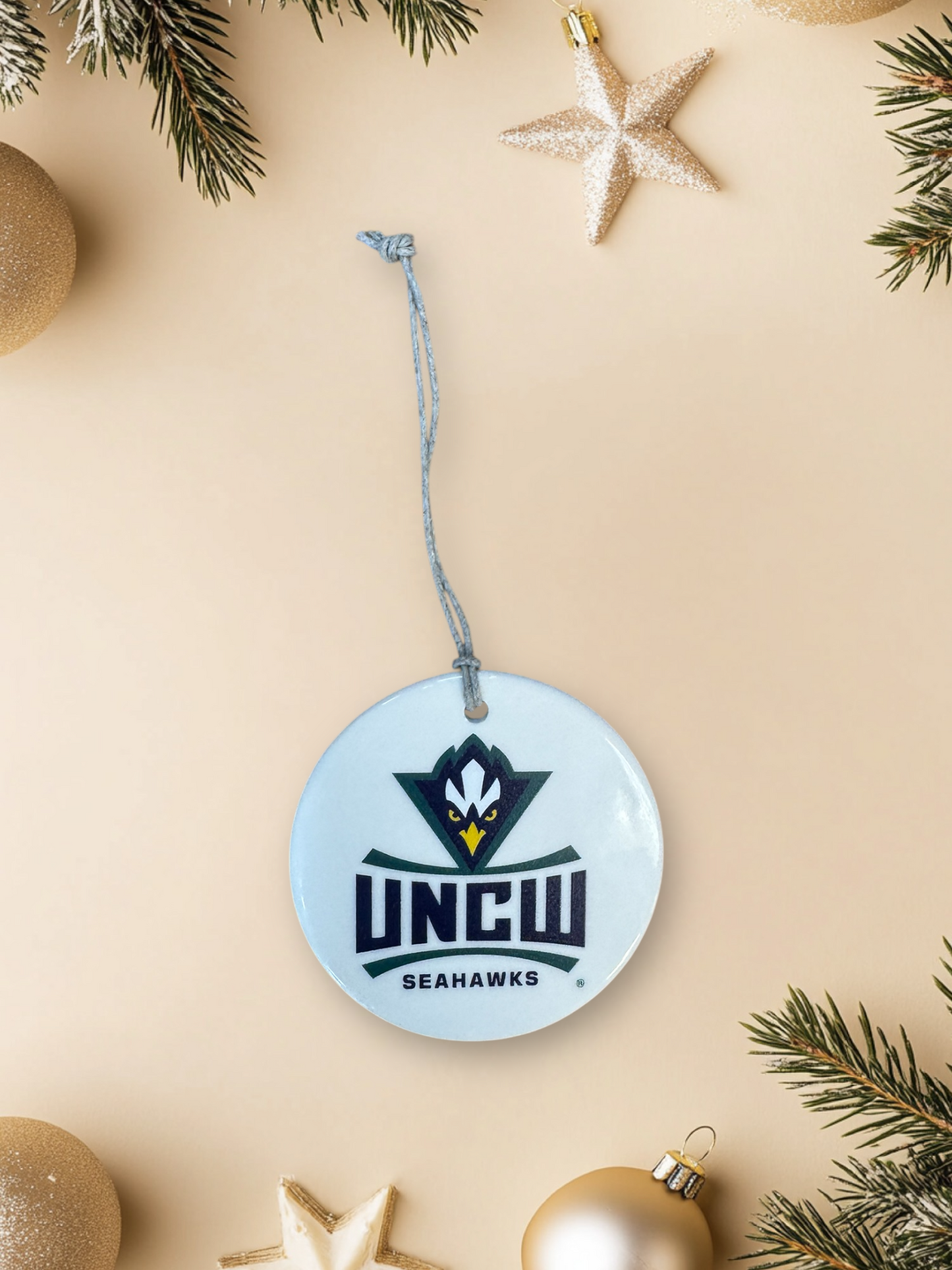 Uncw Seahawks University of Wilmington - Christmas Ornament