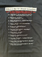 When The F Word is Acceptable - T Shirt - Black