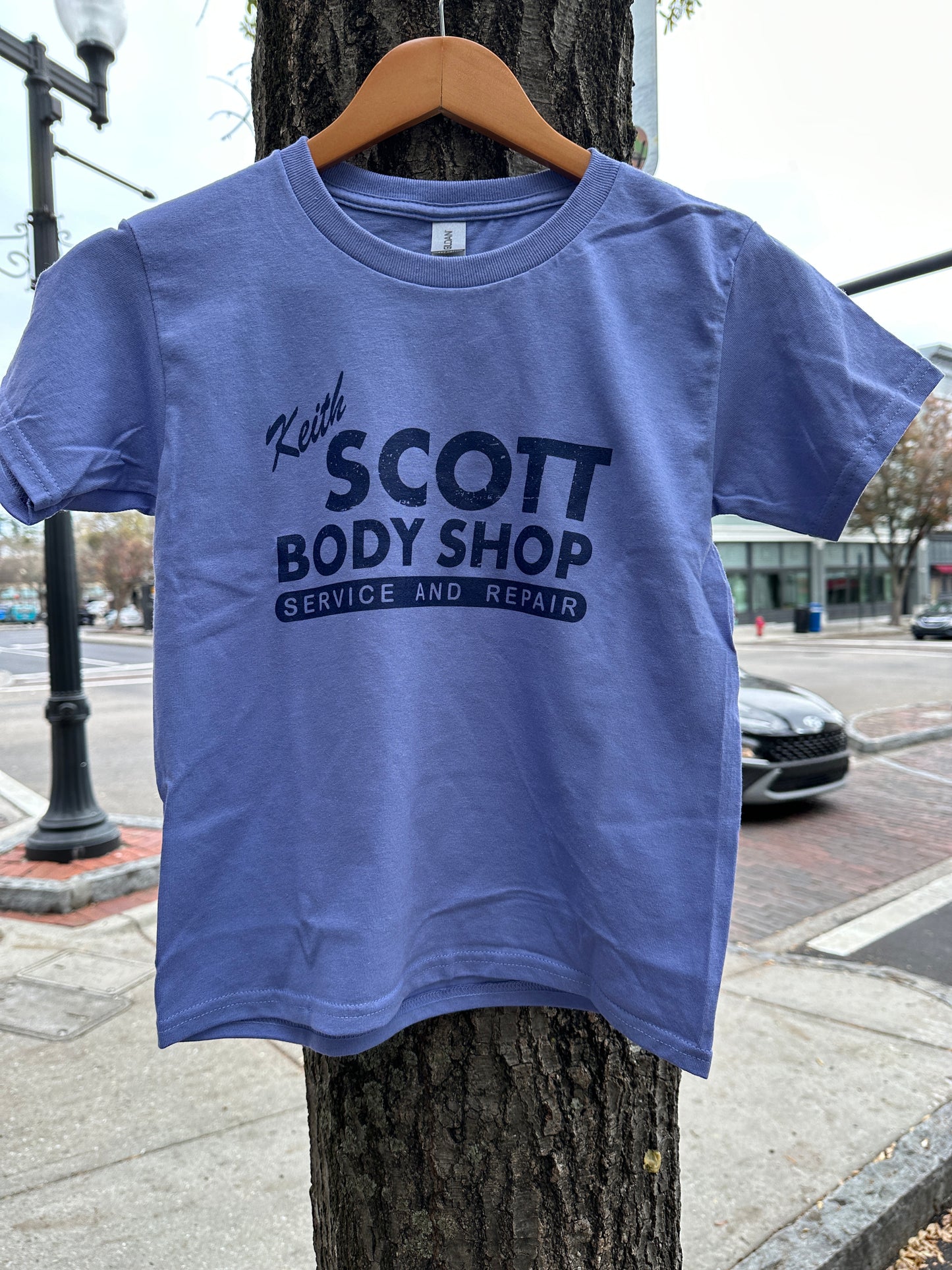 Keith Scott Body Shop – YOUTH  T Shirt –  Violet