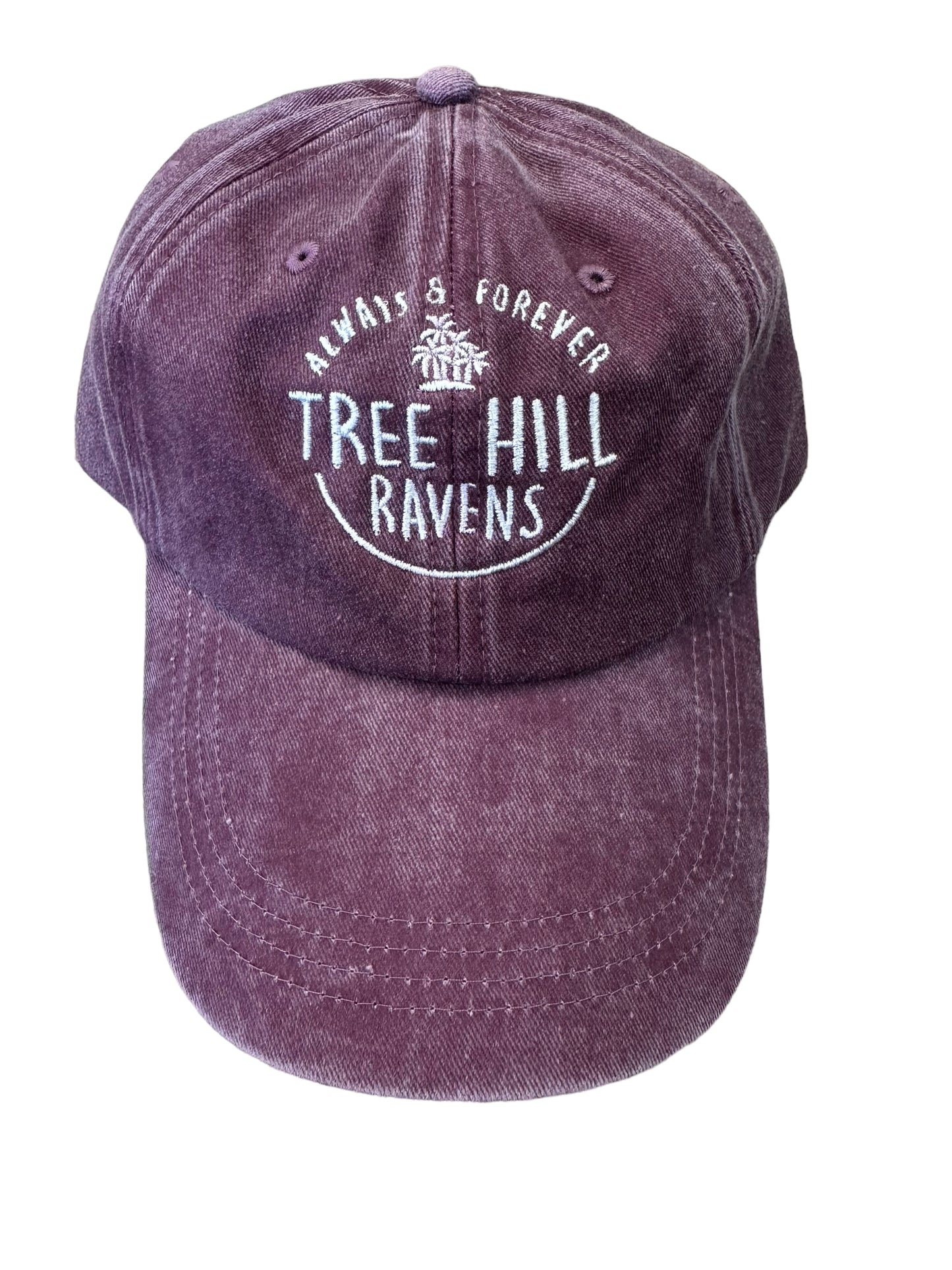 Always & Forever circle Tree Hill  - Hat - Brick  (White Thread )