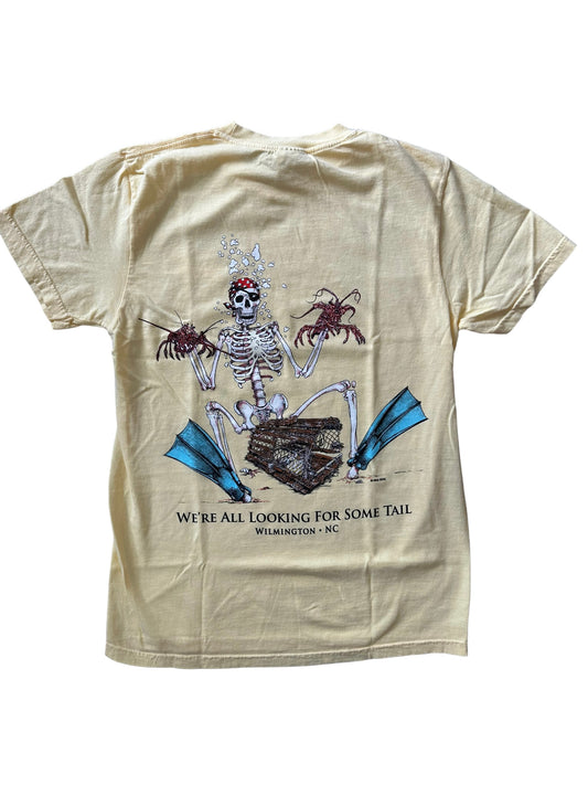 We Are All looking For Tail - Sea Dog T Shirt - Butter