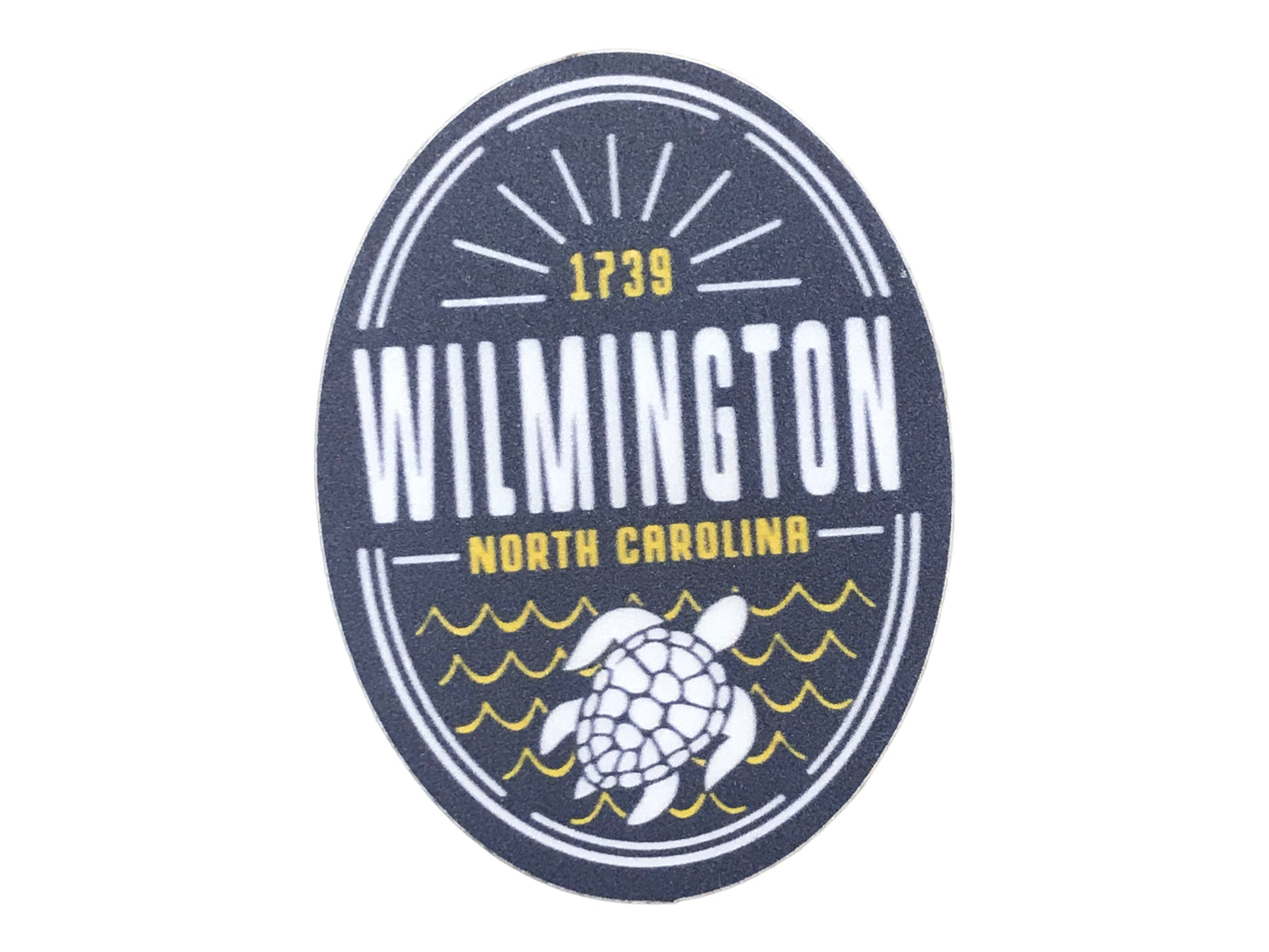 Wilmington Oval Turtle - Mini Sticker ( Roughly 2" X 2" )