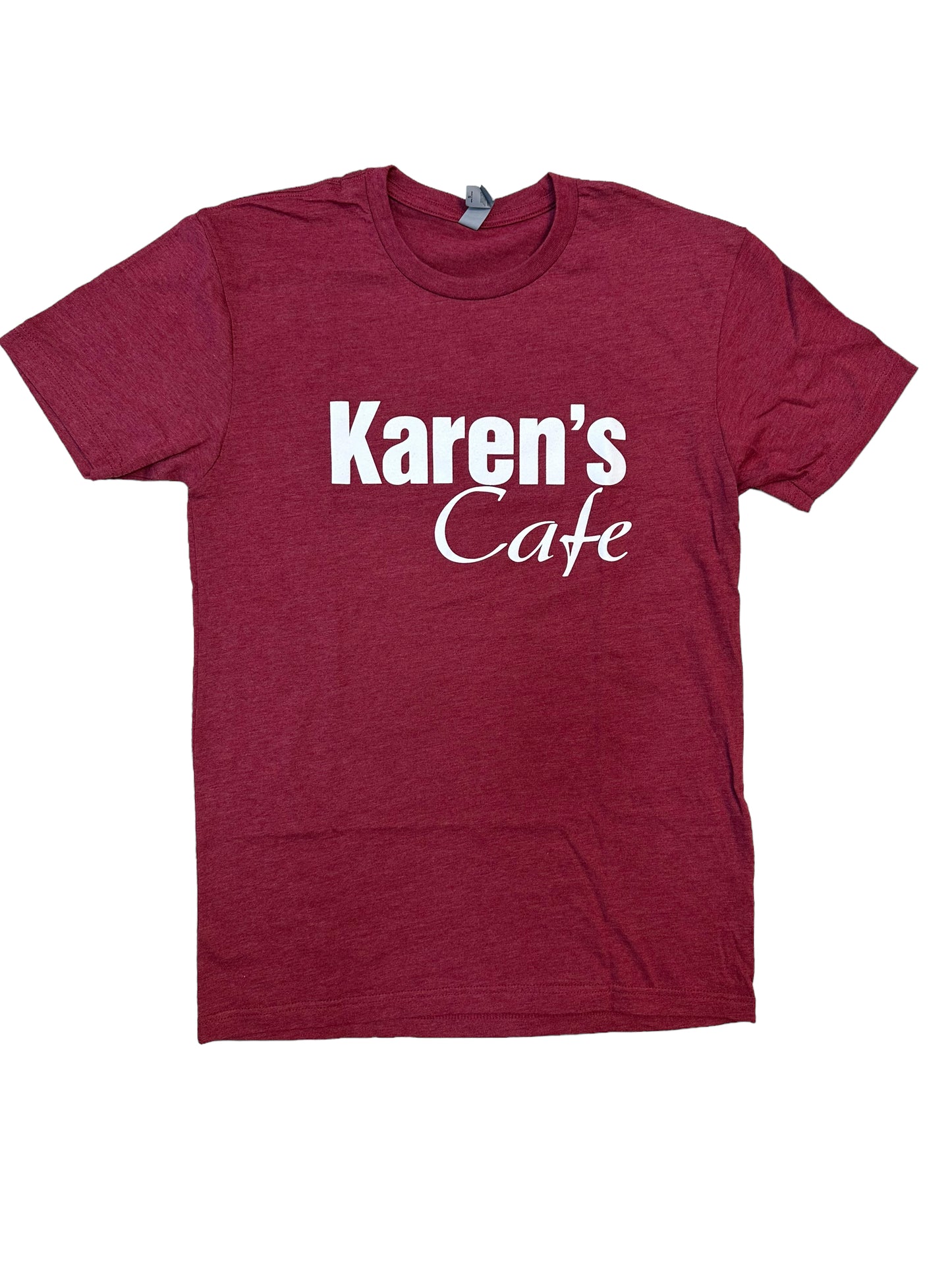 Karens Cafe - T Shirt - Cardinal red