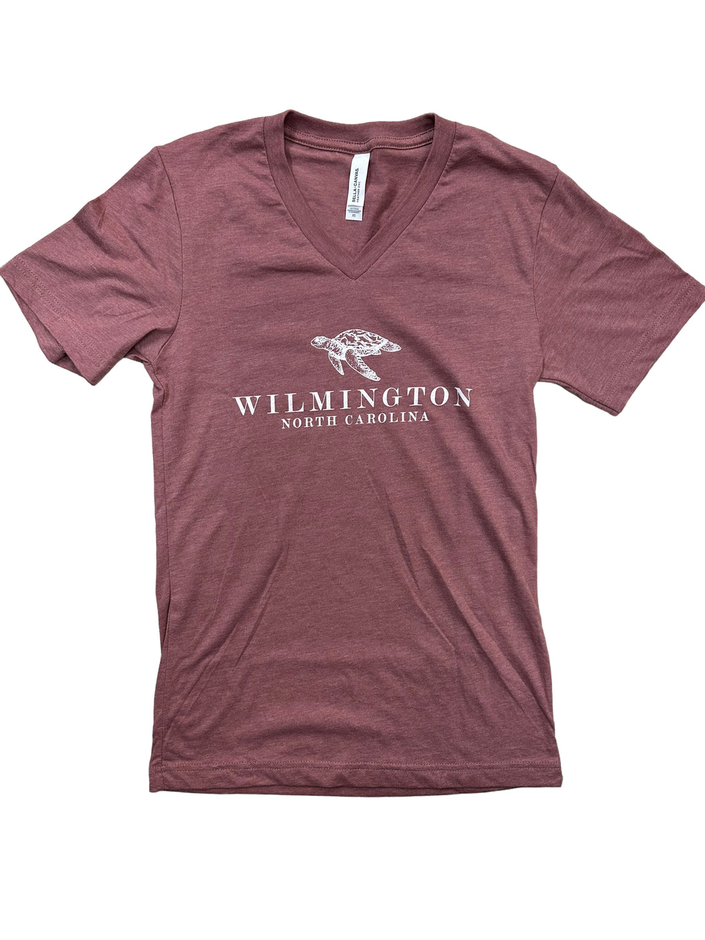 Turtle Wilmington - V-Neck T Shirt - Heather Mauve
