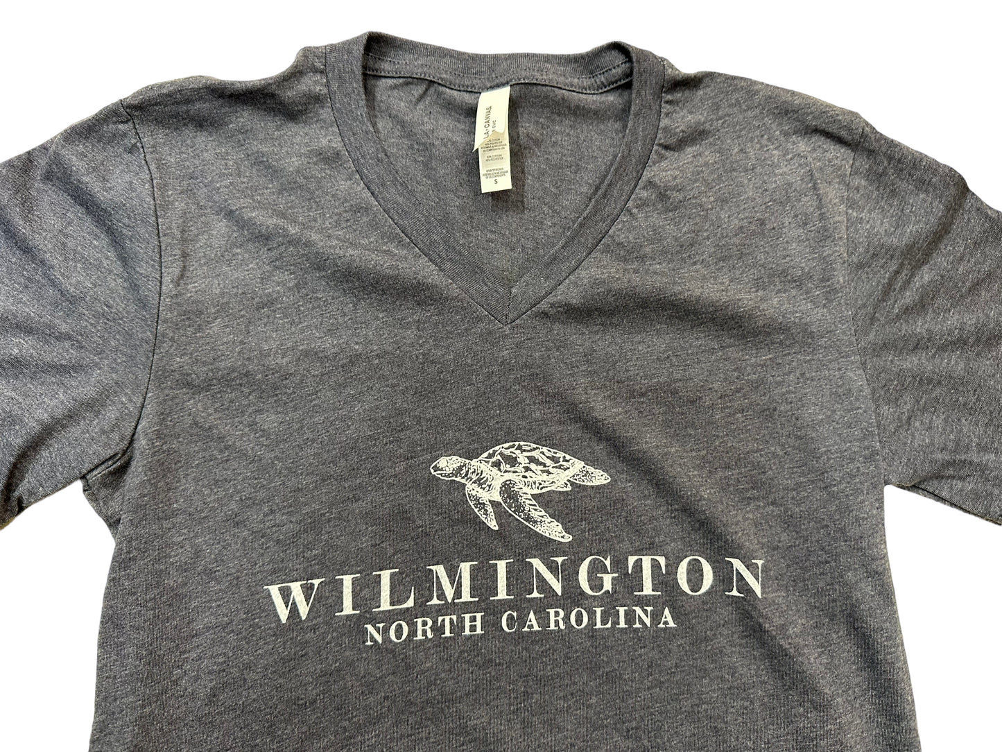 Turtle Wilmington - V-Neck T Shirt - Heather Navy
