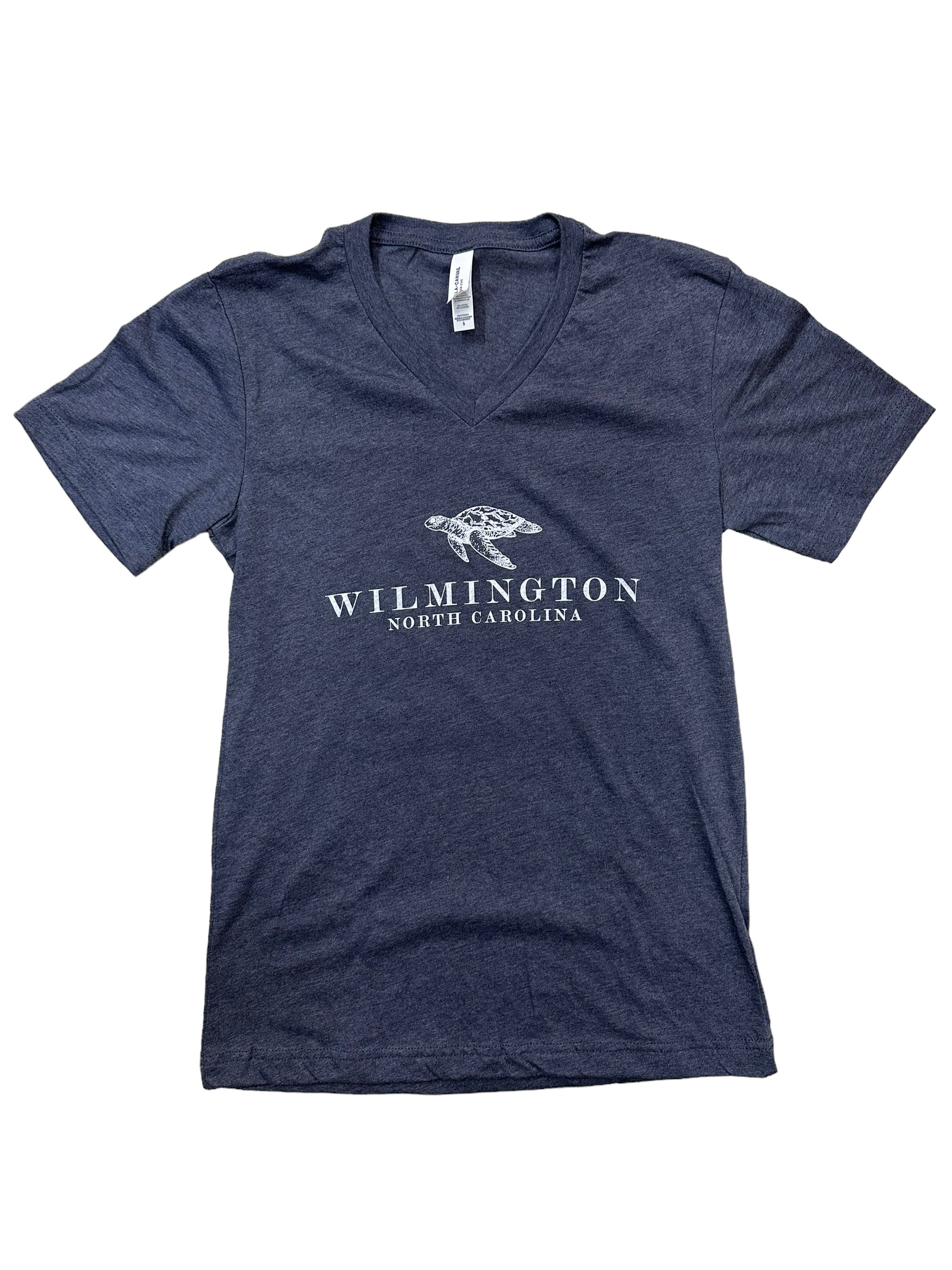 Turtle Wilmington - V-Neck T Shirt - Heather Navy