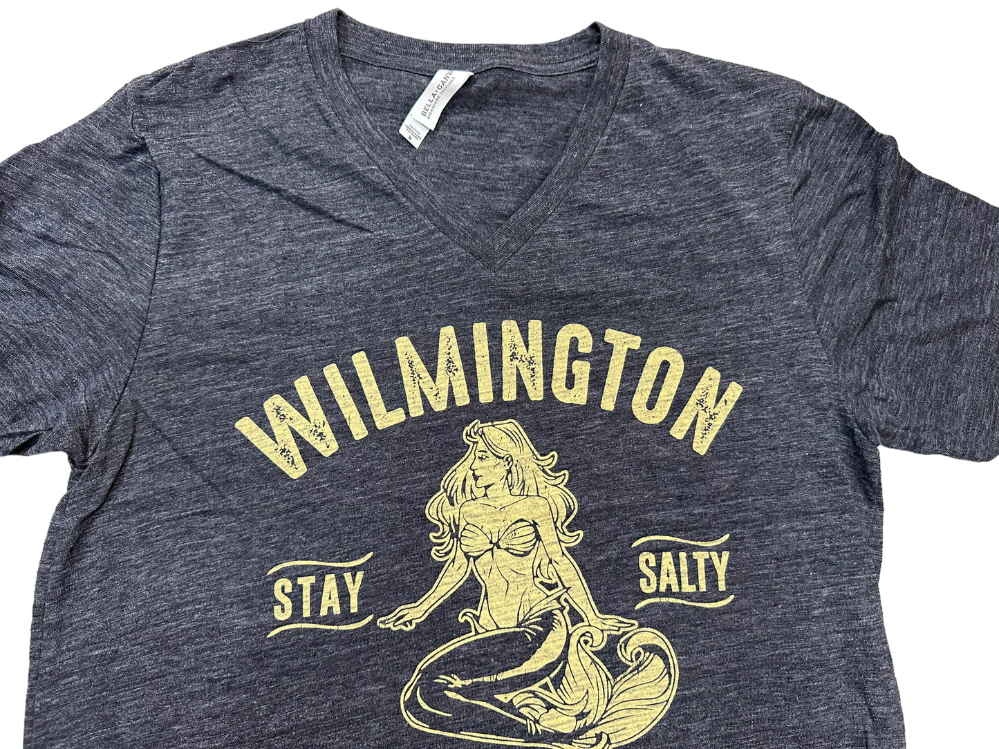 Salty Mermaid  - V-Neck T Shirt - Charcoal