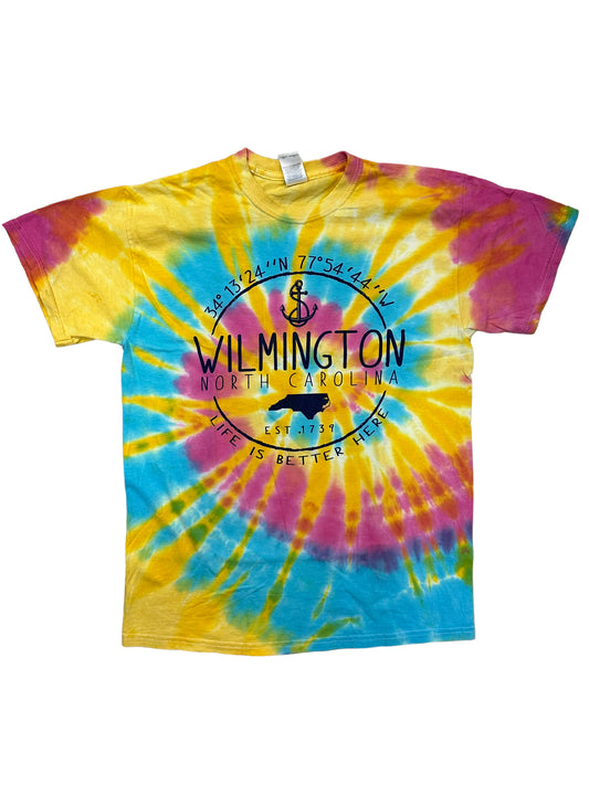 Wilmington Anchor Circle   - T Shirt - Aurora