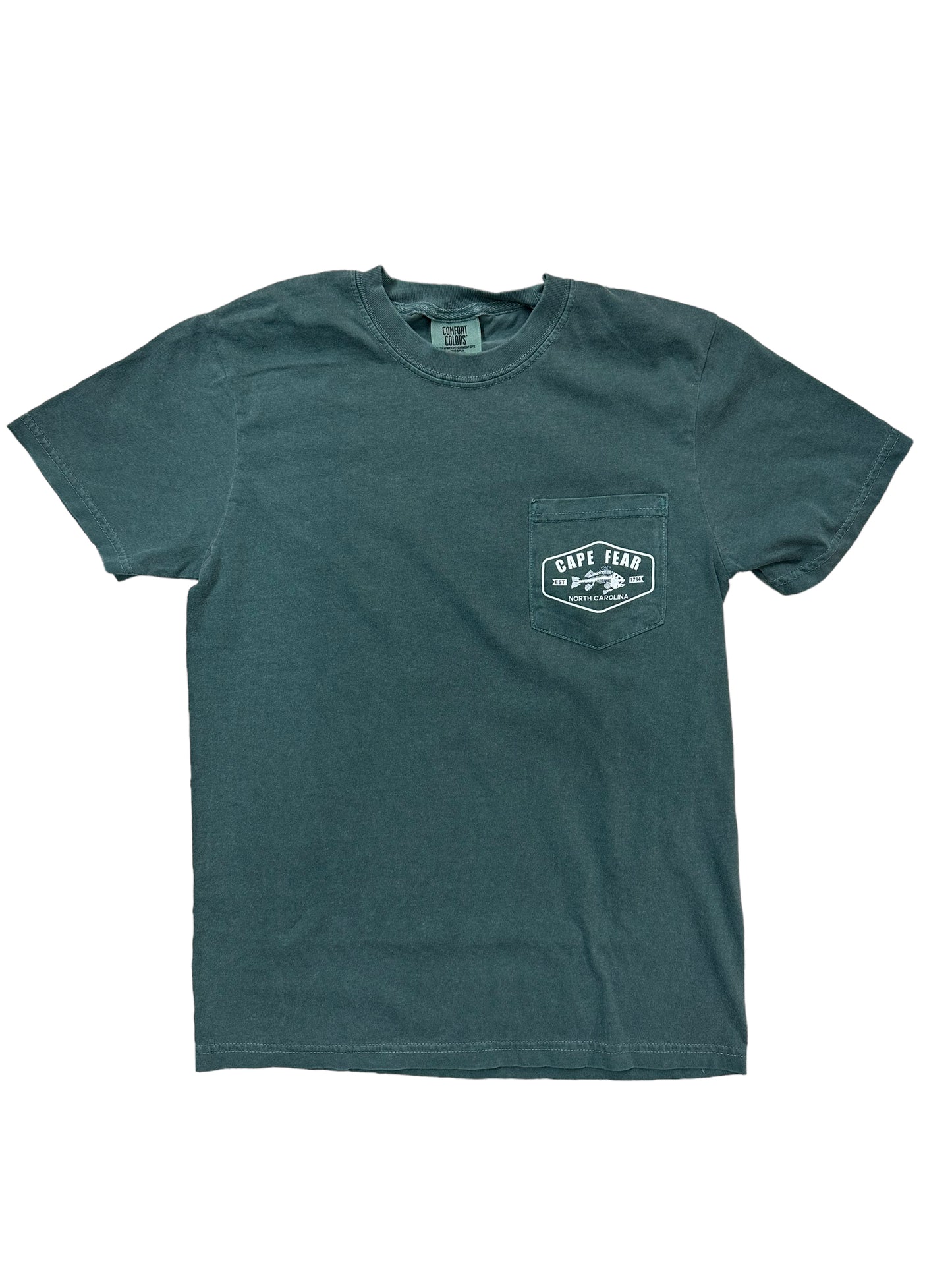 Cape Fear Fish  - Pocket T Shirt - Spruce