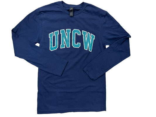 Uncw Block - Long Sleeve Shirt - Navy