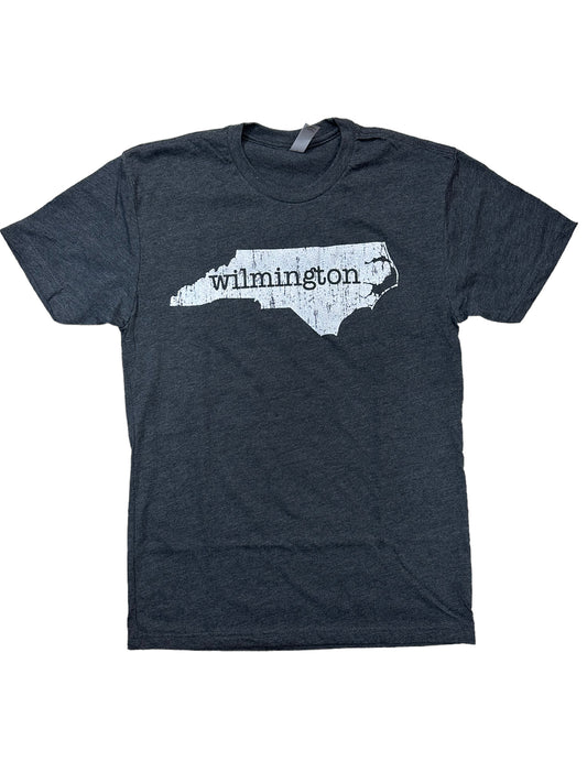 Wilmington NC Shape - T Shirt - Charcoal