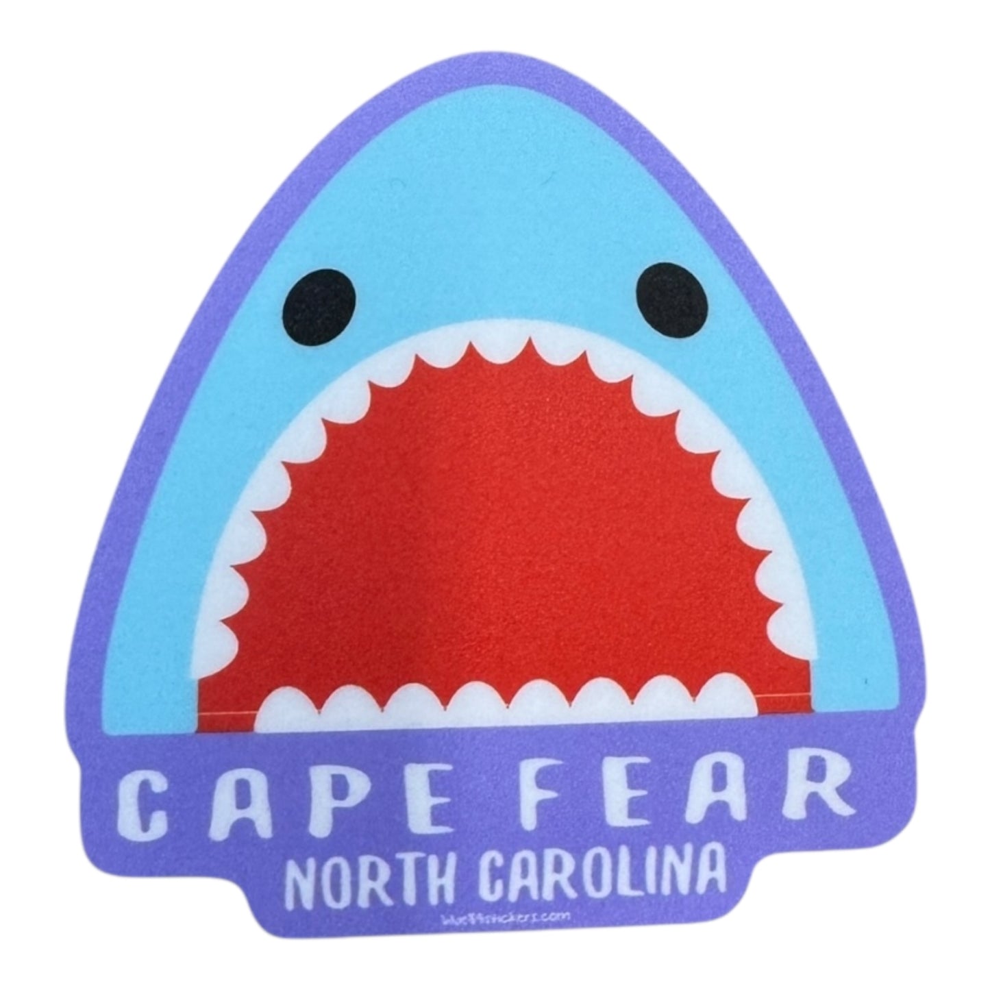 Shark Cape Fear - Mini Sticker ( Roughly 2" X 2" )