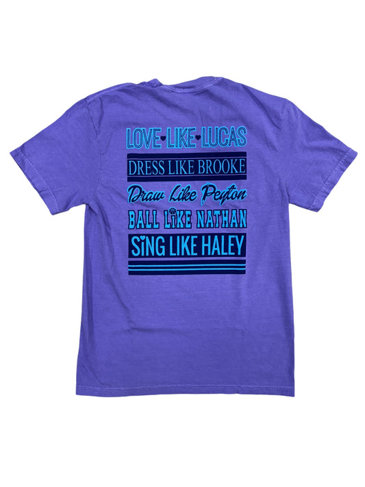 One Tree Hill Love Like Lucas – T Shirt – Violet