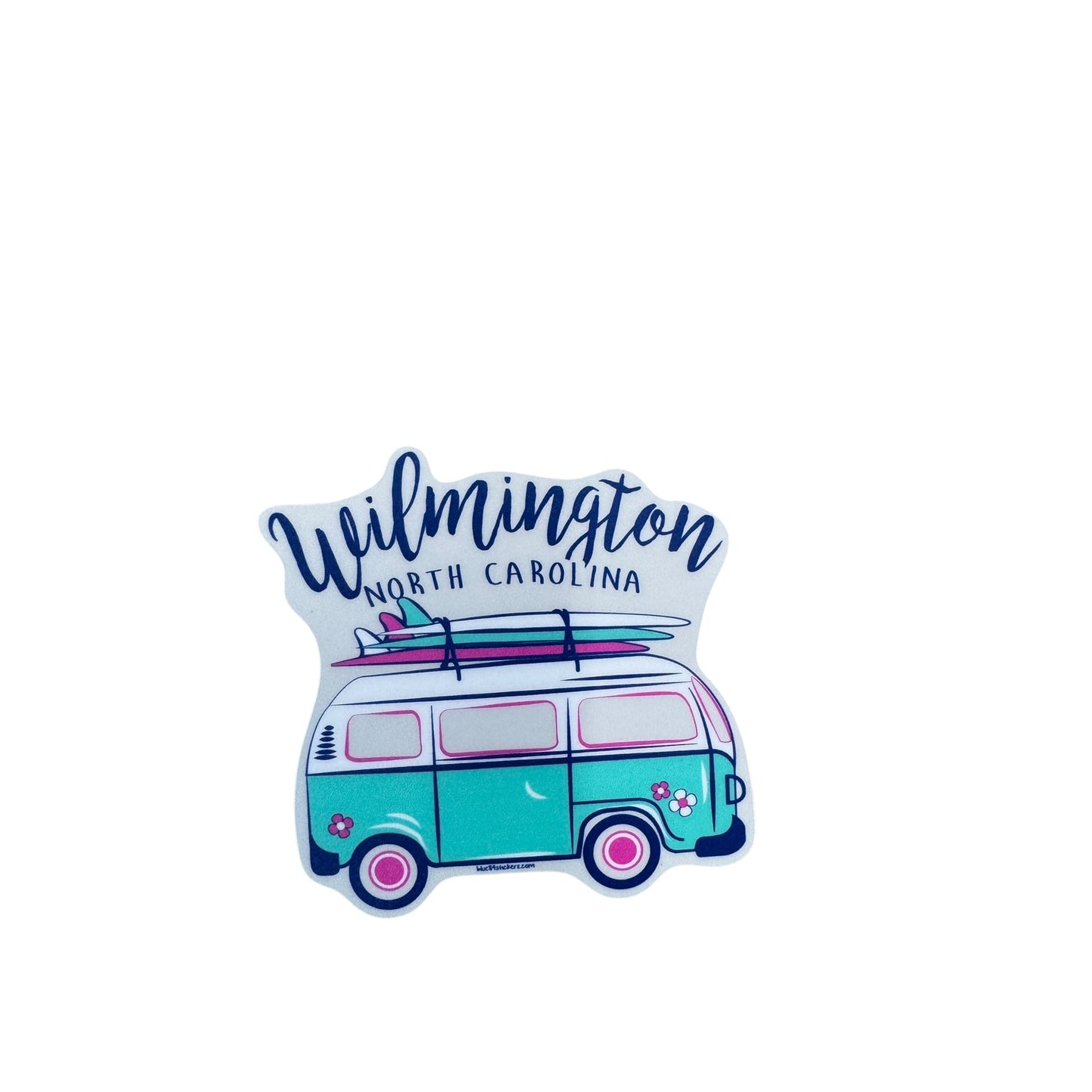 SURF BUS WILMINGTON  , NC  – STICKER ( 2″ X 2″ ROUGHLY )