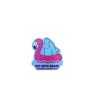 Off Duty Shark Wilmington , NC  – STICKER ( 2″ X 2″ ROUGHLY )