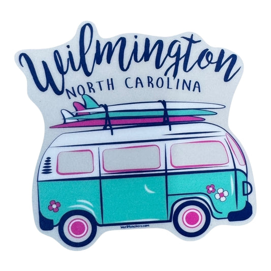 SURF BUS WILMINGTON  , NC  – BIG STICKER ( 3″ X 4 ″ ROUGHLY )