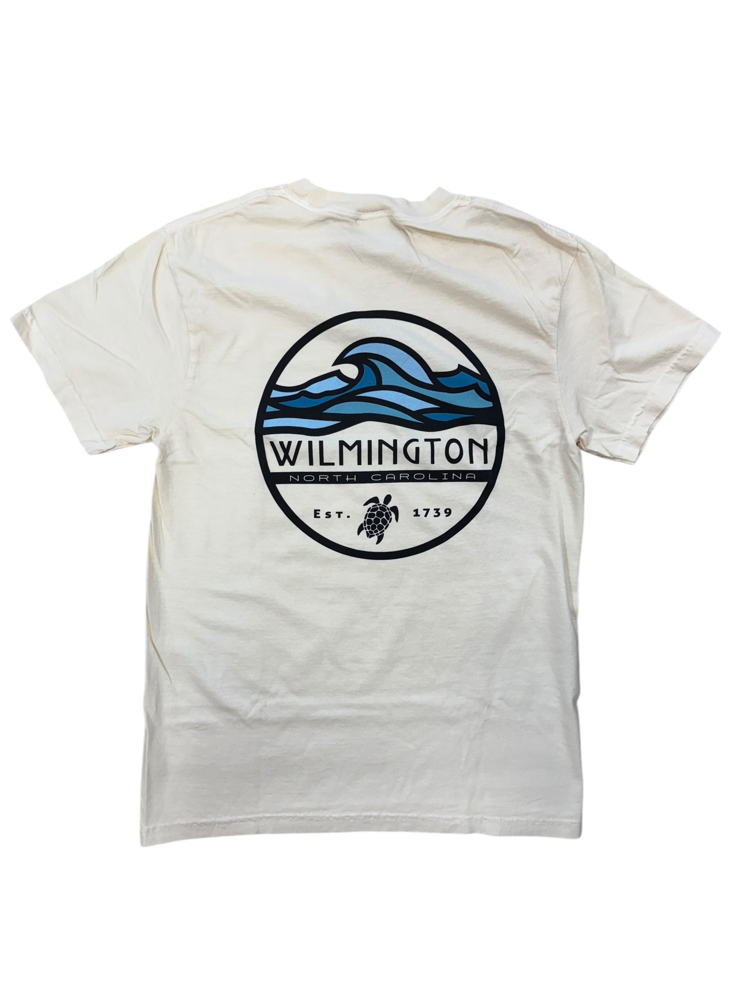 Wilmington NC Turtle Waves - T Shirt - Ivory