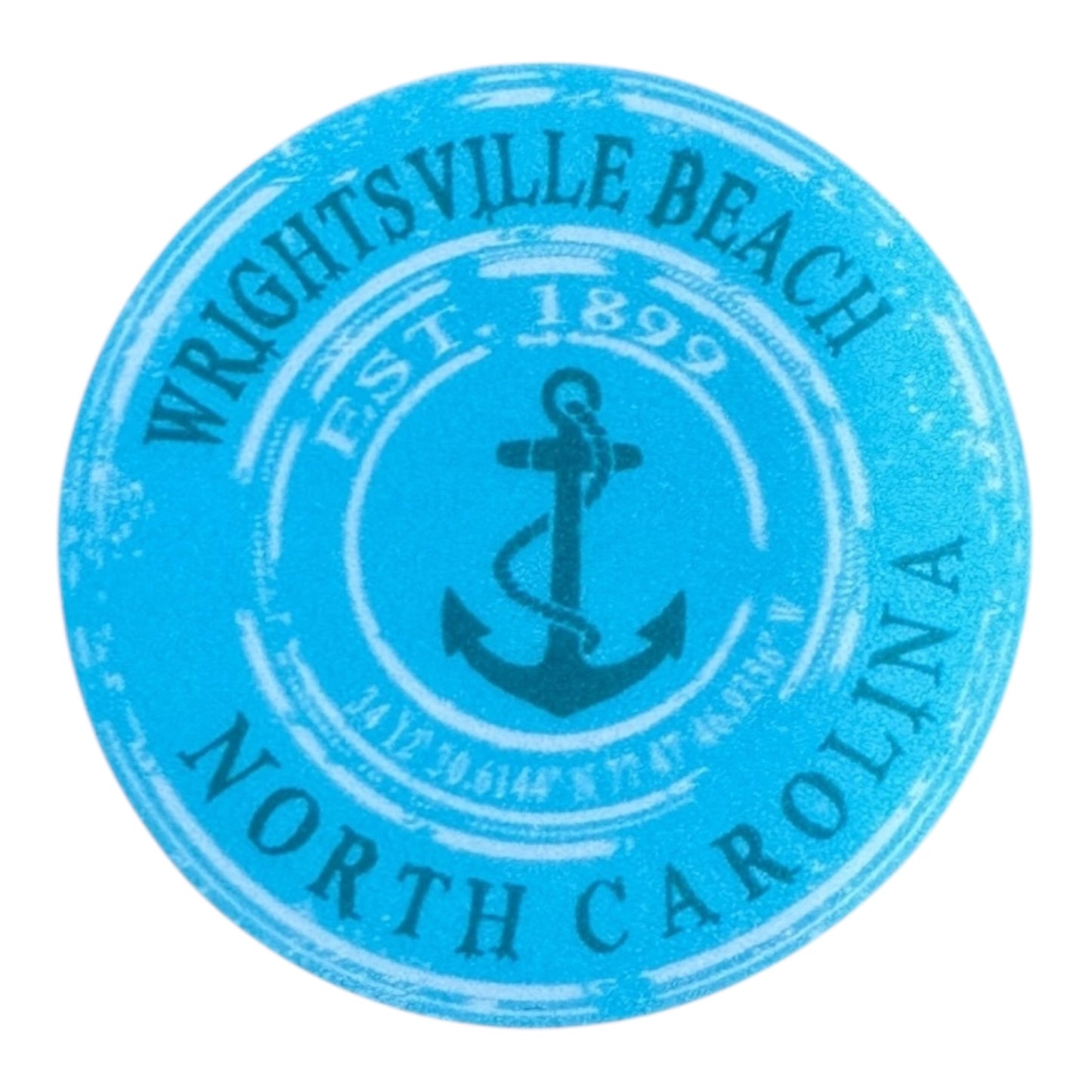 Wrightsville Beach Circle Anchor , NC  – STICKER ( 2″ X 2″ ROUGHLY )