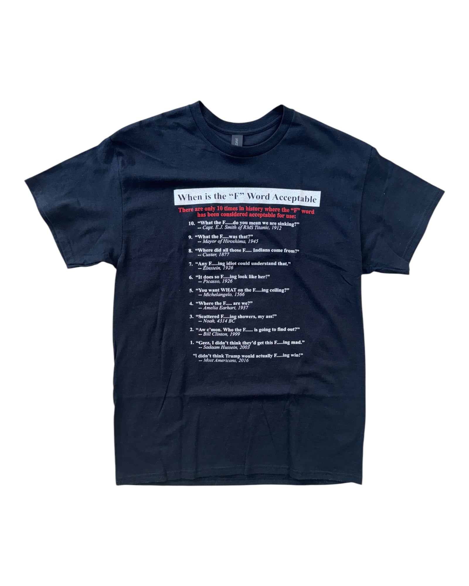 When The F Word is Acceptable - T Shirt - Black
