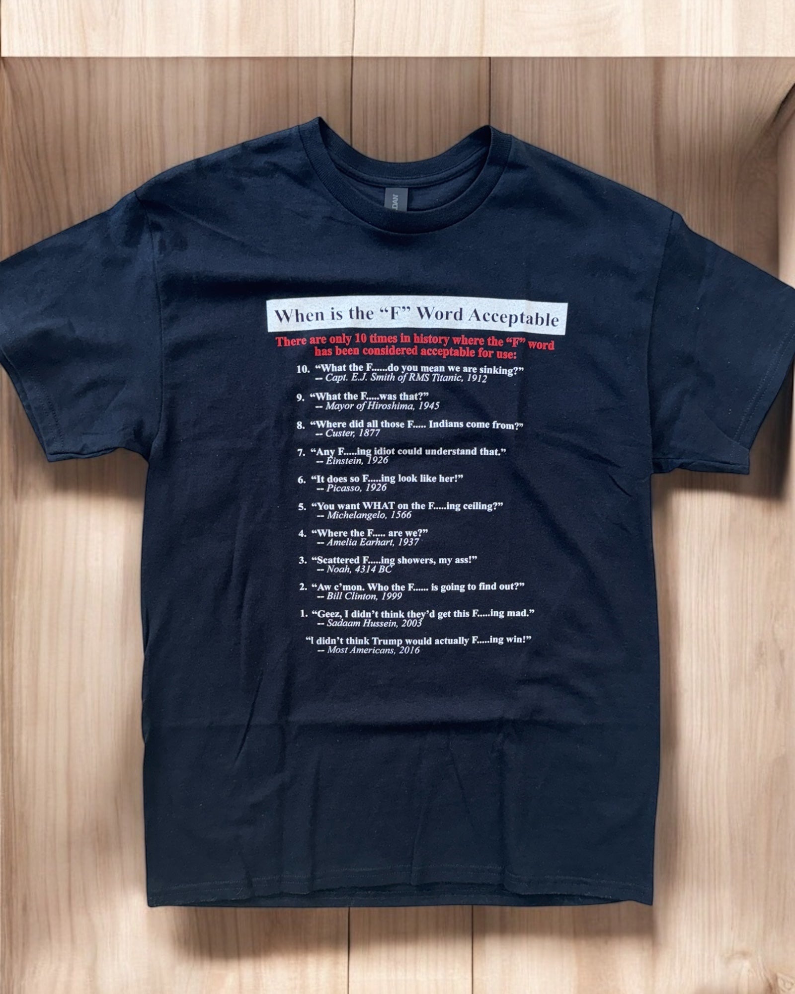 When The F Word is Acceptable - T Shirt - Black